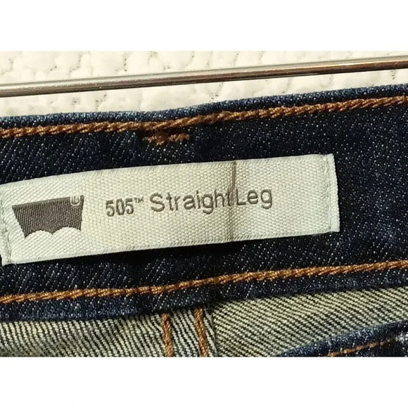 Levi Strauss 505 Jeans Women's Size 12 Regular M 30x31 Straight Leg Dark Wash - Picture 6 of 10